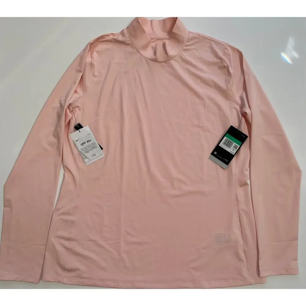 Nike Women's Long Sleeve Golf Mocks Neck Pink AV3661 682 Size XL NWT